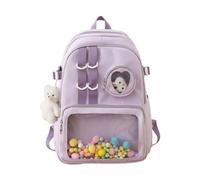 YROHGKPN 2023 Reisetasche, doppelter Riemen, Umhängetasche, transparente Tasche für Studenten, Mädchen, Rucksack, leichter Schulrucksack, stilvoller Tagesrucksack