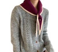 YROHGKPN Atmungsaktiver Leichter Schal Aus Wollmischung Täglicher Komfort Dreieckiger Schal Zum Pendeln Wandern Moderner Dreieckiger Halswärmer