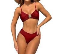 YROHGKPN Damen Set mit hoher Taille und Bauchkontrolle für den, Strandbadebekleidung Damen Bikinis Set mit hoher Taille und Bauchkontrolle für den, Strand Bademode