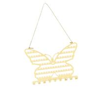 YROHGKPN Dekorative Schmetterlings Wand Schmuckhalter Organizer mit Löchern und Haken für die Präsentation von Halsketten und Armbändern Schmuck Organizer mit großer Kapazität