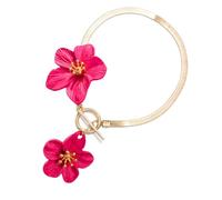 YROHGKPN Elegantes florales Fußkettchen, leicht, 18 g Legierung, Schmuck, verstellbar, 27 cm, Fußkette, Blumen Fußkettchen Zubehör, modischer weißer Blumen Anhänger