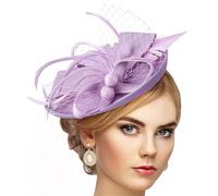 YROHGKPN Featherings verzierter Cloche für Damen, leichtes Design für Hochzeiten und Gartenpartys, Damenhut