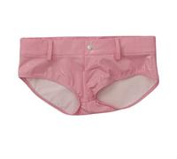 YROHGKPN Glänzende Booty Shorts aus PU Leder Wetlook für Damen, niedrige Taille, schmale Raves Hose, Hotpants für Nachtclub oder Festival Glänzende Booty Shorts Wetlook