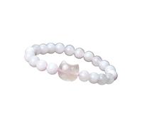 YROHGKPN Heilkristall Armband für Frauen, Verstellbarer Katzenkopf Anhänger, Handkette, natürliche Edelsteine, Perlenarmband, Zubehör, Jahrestagsgeschenke für Sie
