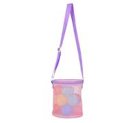 YROHGKPN Mesh Strandtasche Spielzeugeimer Aufbewahrung Muscheln Eimer Netzschultern Für Den Urlaub Sand Mesh Netz Muscheln Aufbewahrung