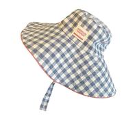 YROHGKPN Plaids Wende Sonnenhut mit breiter Krempe für Damen, Reisen, Wandern, modischer karierter Fischerhut