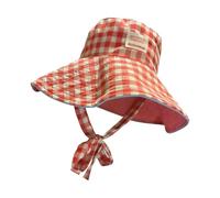 YROHGKPN Plaids Wende Sonnenhut mit breiter Krempe für Damen, Reisen, Wandern, modischer karierter Fischerhut