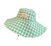 YROHGKPN Plaids Wende Sonnenhut mit breiter Krempe für Damen, Reisen, Wandern, modischer karierter Fischerhut