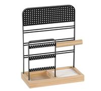 YROHGKPN Zeitgenössischer Schmuckhalter aus Metall, eleganter Präsentationsständer, platzsparender Ständerhalter mit Hakenpräsentation