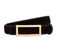 YRSHENG Veloursleder Damen-Gürtel Mit Goldener Quadratischer Schnalle, Velour-Ledergürtel Für Damen, Mode Anmut Wildleder Gürtel Für Jeans Hosen Kleider,Schwarz,100CM/39.4''