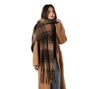 YRUIIA Großer Winter Schal für Frauen - Verdickte Karierte Plaid Extra Groß und Weich - Warm in Regenbogenfarben