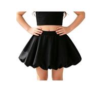 Yruioon Sommerrock Mädchen Mädchen Blasenröcke Knospenrock Karierter Rock Skorts Karo Rock Tennis Skort Shorts Skort Tanz Blasenröcke Urlaub Schwarz 116-122