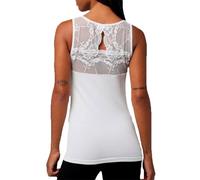 YSABEL MORA Ärmelloses Thermo-T-Shirt mit Spitze, elegant und bequem, fortschrittlicher Wärmeschutz, Bewegungsfreiheit, ideal für jeden Anlass, feuchtigkeitsableitende Technologie, Panacotta, Small