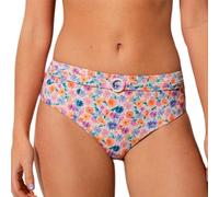 YSABEL MORA Damen-Bikini-Slip mit hoher Taille, Piqué-Blume, mehrfarbig, bunt, L