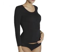 YSABEL MORA - Langarm-Unterhemd, Schwarz , Small