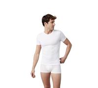 YSABEL MORA Thermo-Unterhemd für Herren, kurze Ärmel, Wärmespeicherung, ideal für den Winter, kalte Innenseite, angeraut, Zusammensetzung: 92 % Polyester, 8 % Elasthan, weiß, M