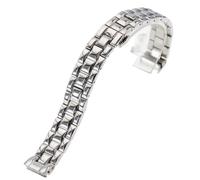 YSABVCP Edelstahl-Uhrenarmband, passend for Armani Ar0171 0174 0175, bequemes Damen-Uhrenarmband-Zubehör, 14-mm-Schmetterlingsarmband(Steel)