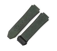 YSABVCP Uhrenarmband aus mattiertem Leder, Silikon, passend for Hublot, 26 x 19 mm(Army Green-Black-Z2)