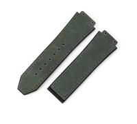 YSABVCP Uhrenarmband aus mattiertem Leder, Silikon, passend for Hublot, 26 x 19 mm(Army Green-No Buckle)