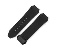 YSABVCP Uhrenarmband aus mattiertem Leder, Silikon, passend for Hublot, 26 x 19 mm(Black-Black-Z2)