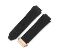 YSABVCP Uhrenarmband aus mattiertem Leder, Silikon, passend for Hublot, 26 x 19 mm(Black-Rose-Z2)