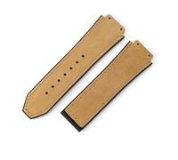 YSABVCP Uhrenarmband aus mattiertem Leder, Silikon, passend for Hublot, 26 x 19 mm(Brown-No Buckle)