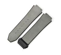 YSABVCP Uhrenarmband aus mattiertem Leder, Silikon, passend for Hublot, 26 x 19 mm(Gray-Black-Z2)