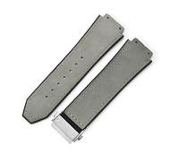YSABVCP Uhrenarmband aus mattiertem Leder, Silikon, passend for Hublot, 26 x 19 mm(Gray-Steel-Z2)