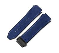 YSABVCP Uhrenarmband aus mattiertem Leder, Silikon, passend for Hublot, 26 x 19 mm(Sky Blue-Black-Z2)