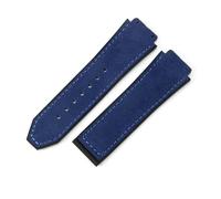 YSABVCP Uhrenarmband aus mattiertem Leder, Silikon, passend for Hublot, 26 x 19 mm(Sky Blue-No Buckle)