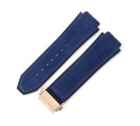 YSABVCP Uhrenarmband aus mattiertem Leder, Silikon, passend for Hublot, 26 x 19 mm(Sky Blue-Rose-Z2)