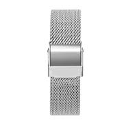 YsangTergm 0,6 mm Edelstahl-Milanese-Loop-Mesh-Uhrenarmband - universelle Passform mit doppeltem Sicherheitsverschluss(Silver,16MM)