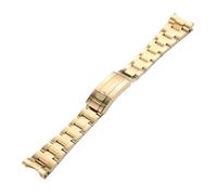 YsangTergm 20/21 mm massives, gebogenes Edelstahlarmband, passend for Rolex Submariner Daytona(Gold,20mm)