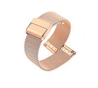 YsangTergm Mesh Milanese Edelstahl Universal-Schnellverschluss-Uhrenarmband (06-Linie)(Rose Gold,18mm)
