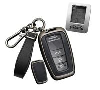 Ysbxitu 2/3/4 Tasten Smart Key Fob Cover mit Schlüsselanhänger passend für Toyota Schlüsselgehäuse kompatibel mit Toyota Camry RAV4 Highlander Avalon C-HR Prius Corolla GT86 4Runner Schlüsselhalter