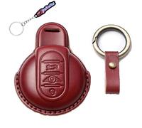 Ysbxitu 3-Tasten-Fernbedienung mit Schlüsselanhänger, passend für BMW Mini Cooper S Cooper SD Cooper D Cooper One Cabrio Clubman Works Countryman F54 F55 F56 F57 F60, Schlüsselhülle, Rot