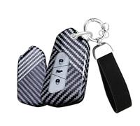 Ysbxitu Schlüsselhülle aus Kunststoff Passt für VW Golf 8 MK8 ID.3 ID.4 ID.5 Cupra Formentor für Skoda Octavia A8 Enyaq Schlüsselbund Schlüsselgehäuse mit Carbonfaser-Design Autoschlüsselhülle