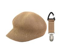 YSDYY 1 Stück Gestrickter Baskenmützer Und 1 -Teiliger Hutclip, Leichte Und Atmungsaktive Sonnenschutzhut, Sommersonne, Outdoor Casual Hut.