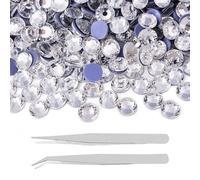 YSDYY 5760 Weiße Strasssteine Und 2 Stück Aus Edelstahl, Leuchtende Maniküre -Diamanten, DIY -Handy -Hülle -Zubehör, Strasssteine Mit Kleidungsdekoration.