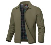 YSENTO Herren Jacke Bomberjacke Sommer Leichte Übergangsjacke Fliegerjacke Windbreaker Blouson Jacke(Grün,M)