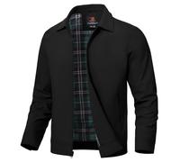 YSENTO Herren Jacke Bomberjacke Sommer Leichte Übergangsjacke Fliegerjacke Windbreaker Blouson Jacke(Schwarz,S1)