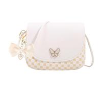 YSJCHEBS 1 Damen-Umhängetasche Und 1 Schleifenanhänger, Modische Umhängetasche, Süße Einfache Umhängetasche, Pu-Ertasche