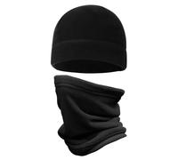 YSJCHEBS 1 Stück Polarfleece-Halsschutz Und 1 Stück Polarfleece-Mütze, Warme Winterausrüstung, Weicher Und Bequemer Halsschutz, Geeignet Zum Laufen, Bergsteigen, Skifahren Und Radfahren