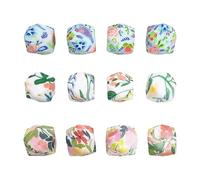 YSJCHEBS 12 Stück Blumenmuster Stricknadelstopfen Silikon Nadelstopfen Stricknadelspitzenschutz Stricknadel Schutzkappen Stricknadelzubehör