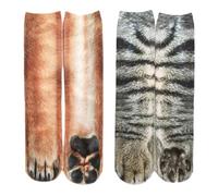 YSJCHEBS 2 Paar 3D-Tierpfotensocken, Lustige Geschenke Für Frauen, Ausgefallene Geschenke, Pfotensocken, Hundegeschenke Für Männer, Geschenke Für Hundeliebhaber