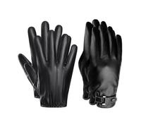 YSJCHEBS 2 Paar Herren-Lederhandschuhe, Fahrhandschuhe, Verschleißfeste Outdoor-Handschuhe, Verdickte Fahrradhandschuhe, Touchscreen-Handschuhe, Windabweisende Warme Handschuhe