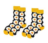 YSJCHEBS 2 Paar Pochierte Eiersocken, Lustige Socken, Ausgefallene Socken, Ausgefallene Geschenke Für Freunde, Weihnachtssockengeschenke, Socken Für Männer Und Frauen