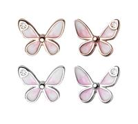 YSJCHEBS 2 Paar Schmetterlingsohrringe, Mini-Schmetterlingsohrringe, Schmetterlingsohrringschmuck, Süße Mädchenaccessoires, Modische Und Vielseitige Ohrringe, Elegante Schmetterlingsohrringe