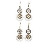 YSJCHEBS 2 Paar Zahnradförmige Ohrringe, Personalisierte Retro-Ohrhaken, Kreative Ohrringe, Ohrringe Im Punk-Stil, Bekleidungszubehör