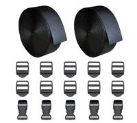 YSJCHEBS 2 Rollen Gurtband, 5 Stück Schnallen, 10 Stück Gurtbandschnallen, Rucksack-Schultergurte, Handtaschengurtband, Gepäckgurtband, Einfaches Bündelungsgurtband, Gurtbandset Mit Schnalle